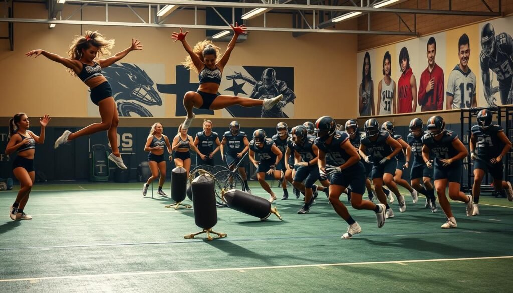 cheer and football difficulty